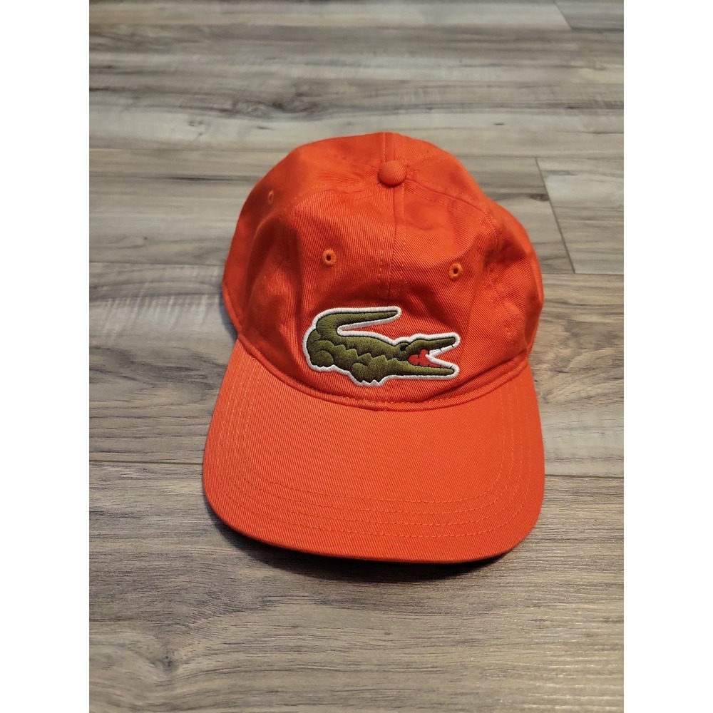 Lacoste Hat Unisex Adjustable Cotton Twill Orange Cap